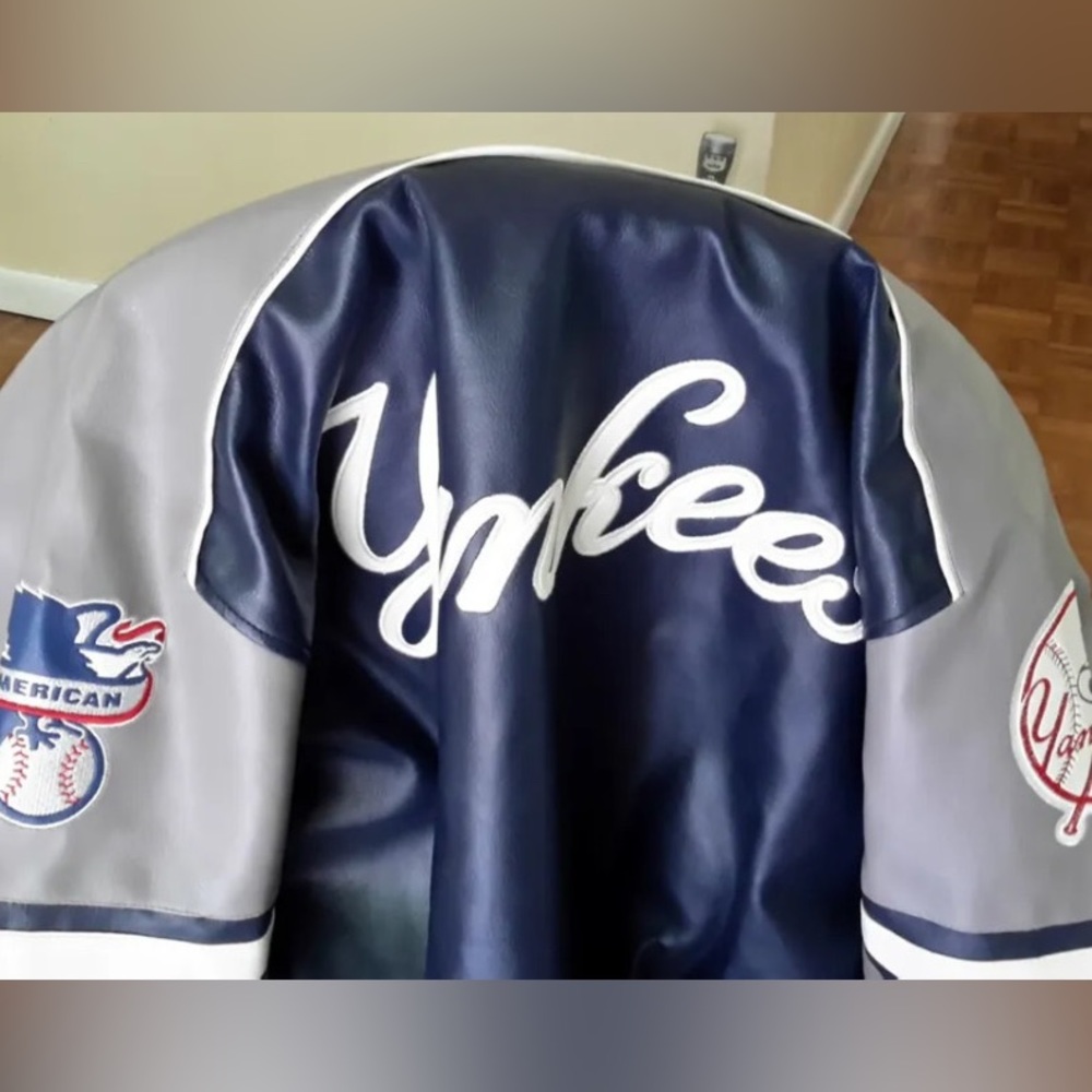 Yankees Leather Bomber Jacket Varsity